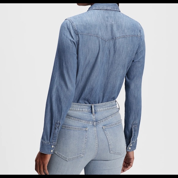 Gap Western Shirt in Medium Indego - Picture 2 of 5